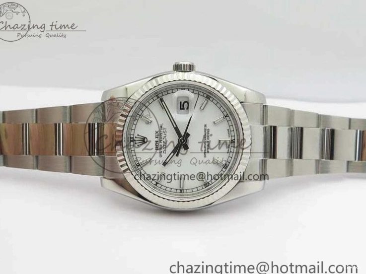 116234 Oyster 36mm Edition 1:1 On SA3135 Stick Markers Bracelet Dial DateJust 904L Best SS SS ARF White 1222